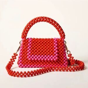 NWOT Kate Spade x Target Red Pink Beaded Colorblock Bag